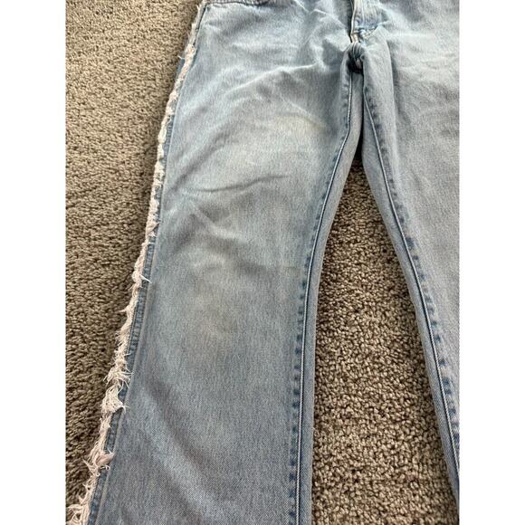 VINTAGE Tommy Hilfiger Jeans Womens 11 Light Wash Fringe Trim Bootcut Ladies - Picture 4 of 14